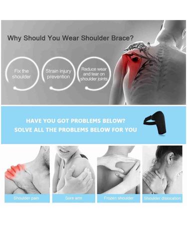 Adjustable Shoulder Support Brace for Rotator Cuff Pain Relief - Left & Right Arm - Includes Mesh Bag & Manual - Buy Online on GoSupps.com