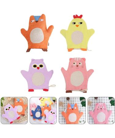 FRCOLOR 4pcs Bath Towels & Sponges - Exfoliating Kids Shower Tools Cotton Bath Supplies for Baby & Travel - Buy Online on GoSupps.com
