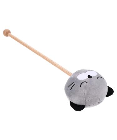 Toyandona massage hammer wood back massage stick trigger point plush nice beat massager shoulder body tap stick neck hammer pat massage tools kitty