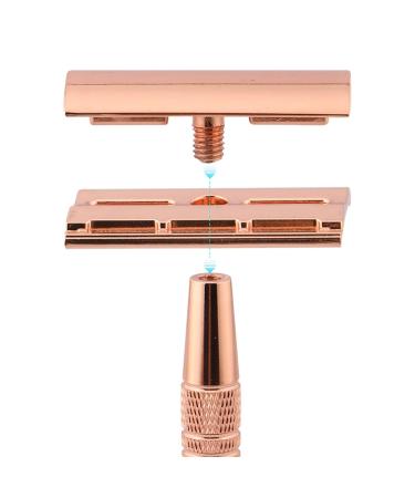 Eco-Friendly Double Edge Safety Razor for Men & Women - Reusable Metal Razor with 5 Blades | Perfect Grooming Gift for Friends & Lovers - Buy Online on GoSupps.com