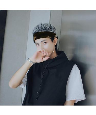 Buy Camouflage Grey Short Hair Wig Hat for Men | Comfortable Headband (59cm) - Buy Online on GoSupps.com