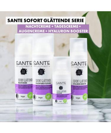 SANTE Naturkosmetik Hyaluron booster - Hyaluron and natural paracresses - Organic facial serum to reduce first wrinkles - Anti-aging effect - Smooth skin - Spilanthol - Vegan - 30 ml - Buy Online on GoSupps.com