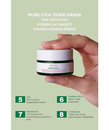 Sinoz Pure Cica Tiger Grass Color Correcting Repair Cream 15ml | Soothing & Repairing Skincare for All Skin Types | International Shipping Available - Buy Online on GoSupps.com
