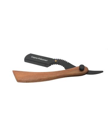 Capra-Falconeri Professional Straight Edge Razor for Men - Premium Wooden Single Blade Shaver for Close Shaving - Brown - Buy Online on GoSupps.com