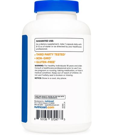 Nutricost Siberian Eleuthero 500mg 240 Capsules (2 Bottles) - Eleutherococcus Senticosus - Gluten Free & Non-GMO 1 Count (Pack of 2) - Buy Online on GoSupps.com