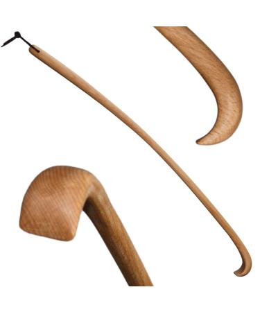 Back scratcher "Lea" made of beech wood 50 cm long and curved