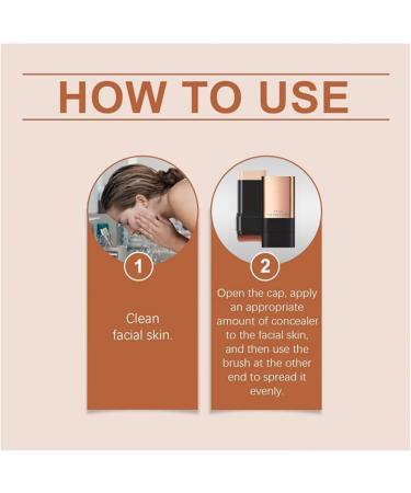 2 in 1 - Luxury Anti-Wrinkle Foundation Stick Long Lasting Foundation Korean Flawless Eraser Foundation Stick Double-Ended Moisturizing Foundation Stick (2#) - Buy Online on GoSupps.com