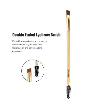 Double-Sided Eyebrow & Eyelash Brush | Premium Craftsmanship Eye Makeup Brush for Parties | Wood Color - Buy Online on GoSupps.com