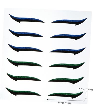 OHPHCALL 36 Pairs Glitter Eyeliner Double Eyelid Sticker Self- Adhesive Eye Line Strip Adhesive Stickers 1 count (Pack of 1) Assorted Color - Buy Online on GoSupps.com