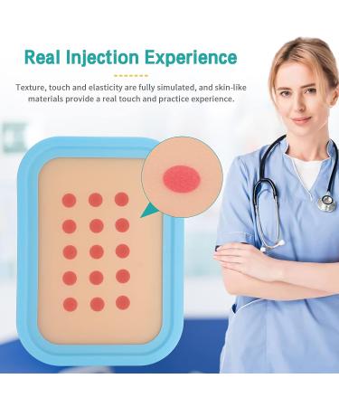Intradermal Injection Training Pad - Silicone Practice Model for Nurses and Medical Students - 15 Injection Spots - Buy Online on GoSupps.com
