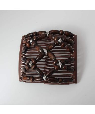 JUSTFOX Trend African Hairclip - Stylish Brown Hair Clips & Comb | Unique Haarklammer Haarkamm for Fashionable Hair Styling - Buy Online on GoSupps.com