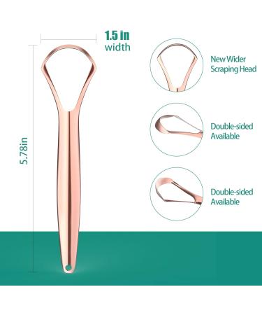 Ronavo Tongue Scraper with Travel Case - 2 Pack Stainless Steel Tongue Cleaner for Fresh Breath | Medical Quality 100% BPA-Free - Buy Online on GoSupps.com