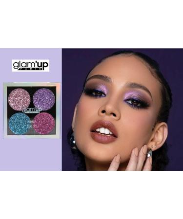 Glam Up Paris - Glitter Eyeshadow - Glitter Eyeshadow Palette - 4 Glitter Colors - Ultra Pigmented - Metallic Effect - Long Lasting - Gel Texture - No. 9 - Buy Online on GoSupps.com