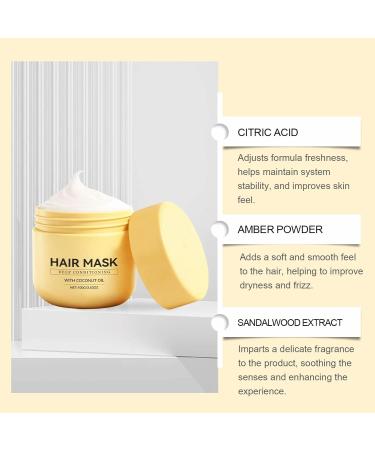 Masque capillaire l huile de noix de coco Soin intensif pour cheveux secs et ab m s r paration des pointes fourchues renforce les racines et r duit la chute des cheveux (3pcs) - Buy Online on GoSupps.com