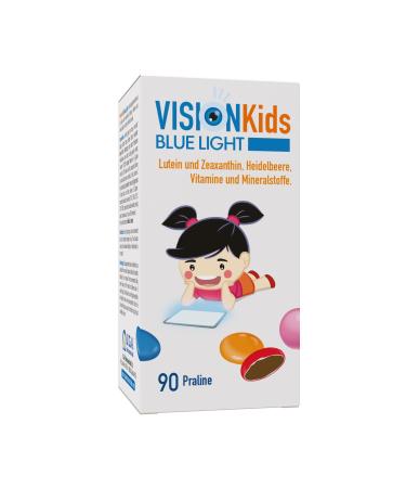 Vision Kids Blue Light - Protection against blue light from tablets PCs and smartphones - zinc vitamin C and E - Lutein and Zeaxanthin - for children - 90 candies with chocolate taste