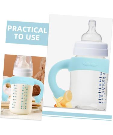ifundom 4 Pcs Bottle Handle Milk Bottle Grips Bottle Grip Milk Bottle Accessories Bottle Accessories Silicone Bottle Grip Silicone Soft Wide Mouth Newborn 14.00X5.00X5.00CMx2pcs Sky-bluex2pcs - Buy Online on GoSupps.com