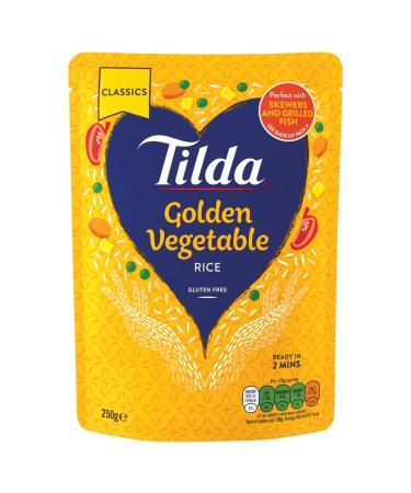 Tilda Microwave Golden Vegetable Long Grain Rice 250g