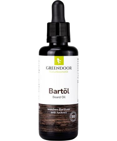 Greenendoor organic Bart l 50ml Premium beard care oil glass bottle with pipette organic jojoba oil organic sesame oil organic macadamian nut oil 100% natural vegan natural cosmetics