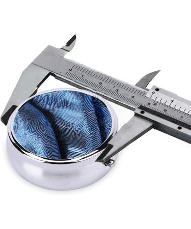 Gradient Blue Denim Mini Round Pill Box | 3 Compartment Travel Organizer | Portable Medicine Case for Home & Office - Buy Online on GoSupps.com