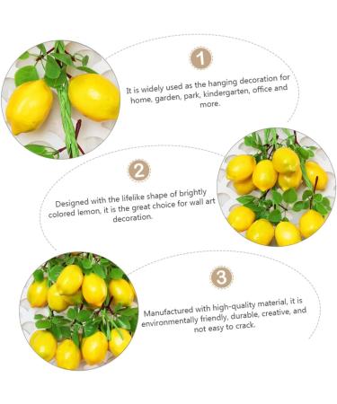 HOMSFOU 8 Bunches Imitation Lemon Skewers Lemons Lemon Decor Play Kitchen Mini Artificial Plants Play Vegetables Toy Simulation Decorative Fruit Lemon Tree Decor Fake Fruit Foam Girl - Buy Online on GoSupps.com