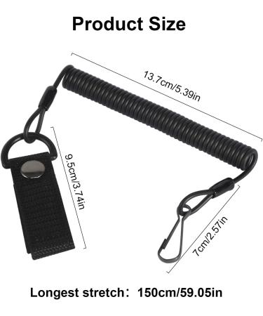 Belihome Paracord Tactical Lanyard | Elastic Fishing Key Ring | Durable Spiral Keychain Safety Rope - Buy Online on GoSupps.com