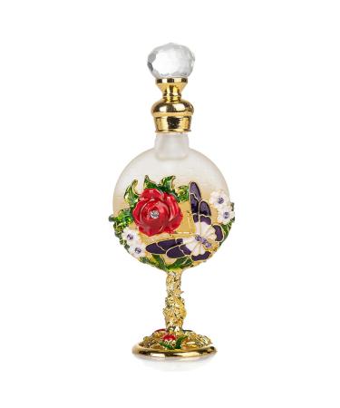 Xoeryoy Arabic Perfume Oil 12ml Luxury Rhinestones Rose Dubai Perfume for Women Long Lasting Essential Oil Fragrance