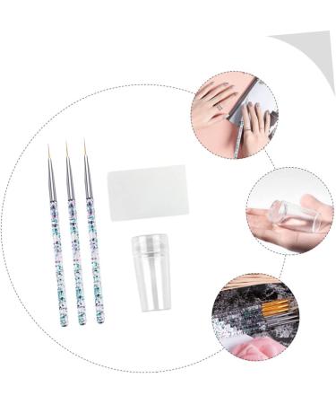 VINTORKY 1 Set Nail Brush Seal manicure painting nail art painting nail art pen nail art salon accessories french tip nail stamp nail stuff Nail supplies portable plastic - Buy Online on GoSupps.com