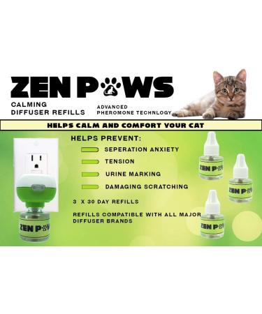 Zenpaws No Scent Cat Relaxant Refill - Compatible with Feliway, Comfort Zone, ThunderEase & More - Buy Online on GoSupps.com