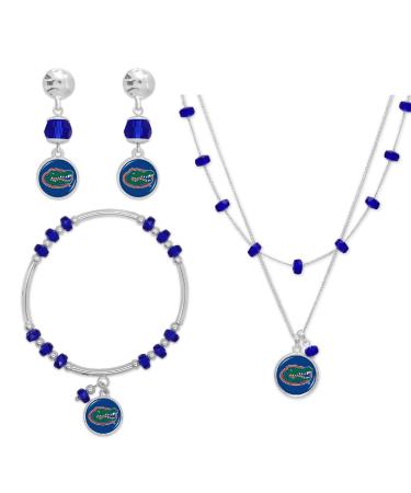 FTH Florida Gators Logo Jewelry Combo (Bracelet, Necklace, Earrings)