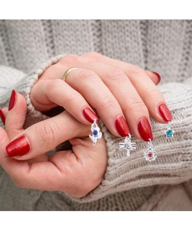 Beaupretty 2 Boxes Nail Pendant Pierced Fingernail Jewels Dangle Nail Art Charms Nail Piercing Charms Japanese Rivet Nail Decorations for Nail Art Nail Art Decor Metal Alloy 3d Manicure Assorted Color 6.8x0.5cm - Buy Online on GoSupps.com