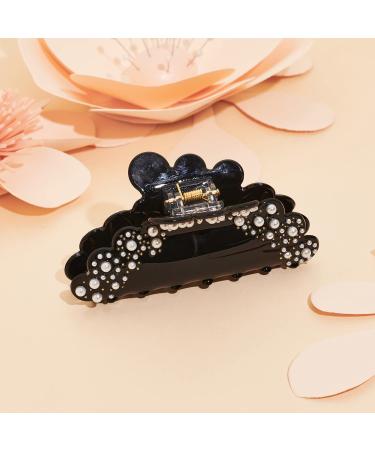 Buy Lilie & White Jet Acrylic Butterfly Hair Clips for Women - Imitation Pearls Slipproof Medium Size | Fashion Claws HC21225A - International Shipping Available - Buy Online on GoSupps.com