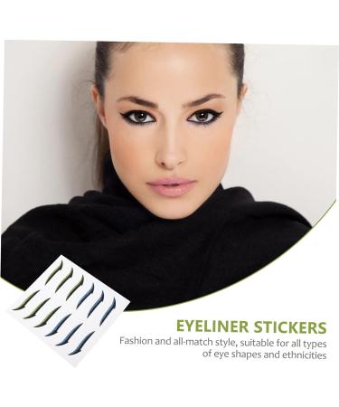 NOLITOY 12 Pairs Glitter Eyeliner Makeup Stickers Green Tape Double Eyelid Strips Skin Patch Flash Miss - Buy Online on GoSupps.com
