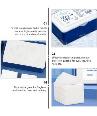 Minkissy 1000 Cotton Make-Up Pads | Eco-Friendly Facial Towels for Perfect Skin Care - Buy Online on GoSupps.com