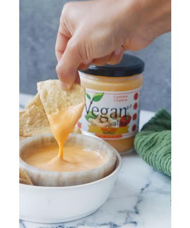 VEGAN VALLEY Cashew Nacho Cheeze Sauce 14.5 oz - Gluten-Free Dairy-Free Plant-Based - Tangy Vegan Nacho Dip & Pasta Sauce - Buy Online on GoSupps.com