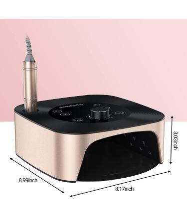MelodySusie Professional 2-in-1 Nail Drill & Lamp - 30000 RPM, 60W Dryer for Acrylic, Gel & Poly Nails - Salon Quality at Home (Gold) - Buy Online on GoSupps.com