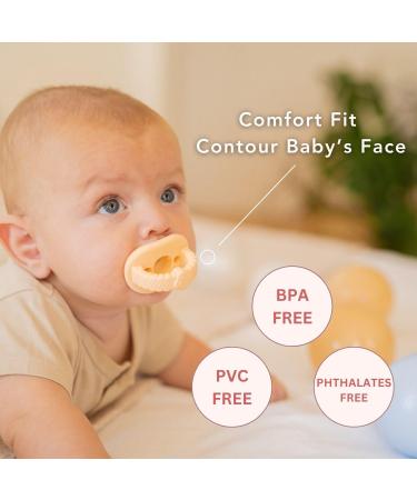 NatureBond Silicone Baby Pacifier with Hygiene Cover | Newborn 0-6 Months | Sunshine Yellow & Peach Puff - Buy Online on GoSupps.com