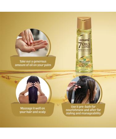 Emami 7 Oils in One Non-Sticky Hair Oil - 200ml | Nourishing Hair Care for All Hair Types | Buy Internationally - Buy Online on GoSupps.com