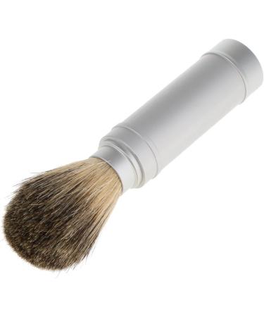 Set of 3 Travel Shaving Brushes - Aluminum Handle Tube | Perfect for Soap & Cream Shaving - Buy Online on GoSupps.com