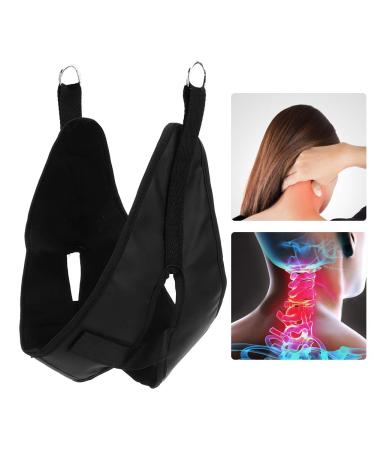 Brrnoo neck traction device cervical traction enlarged PU-Vervix traction belt with Velcro fastener Neck traction device Hang mat for corrective cervicals (#1)