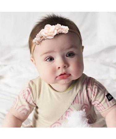 Shop WJRQD 3-Piece Baby Girl Flower Headbands - Perfect for Christenings Weddings & Family Photos | Stylish Hair Accessories for Newborns - Buy Online on GoSupps.com