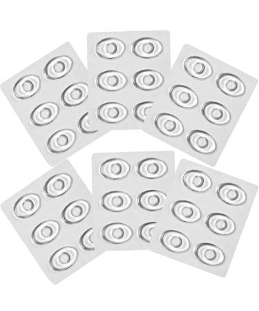 6 Sheet (36Pcs) Transparent Self-Adhesive Silicone Foot Cushions Oval Gel Foot Corn Rings Pain Relief Rings Gel Pads Caps Protecter Perfect for High Heels