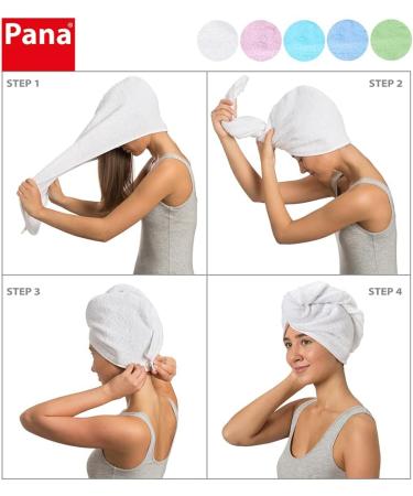 Premium Pana Hair Towel & Turban - Microfiber with Keratin Oil Infused Care | Roca Clasp | 64x23 cm - Buy Online on GoSupps.com