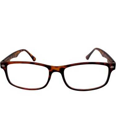 TBOC Reading Glasses +3.00 Diopter - Brown Tortoise Frame for Men & Women - Ideal for Seniors | Presbyopia Aid for PC & Phone Use (1 Pack) - Buy Online on GoSupps.com