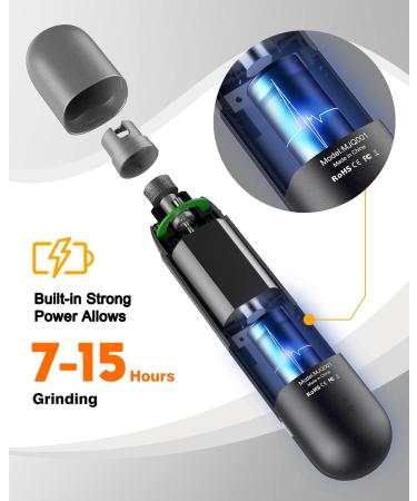 Toozey Dog Nail Grinder with LED Lights - Powerful Electric Nail Trimmer for Dogs & Cats - Buy Online on GoSupps.com