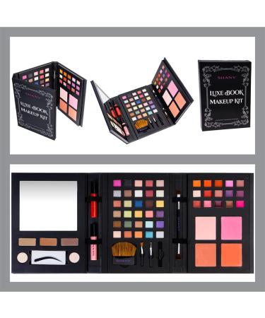 SHANY Luxe Book Makeup Set - All-in-One Travel Cosmetics Kit with Eyeshadows Lip Colors Blushes & Brushes for Effortless Beauty - Buy Online on GoSupps.com