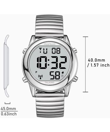 Hearkent Atomic Digital Talking Watch for Seniors | Large Numbers Loud & Clear | Automatic Time Correction | English Speaking | Ideal Gift for Men - Buy Online on GoSupps.com