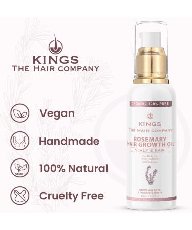 Kings 100% Natural Rosemary Oil for Hair Growth with Biotin - Promotes Hair Growth & Prevents Hair Loss Organic Rosemary Hair Oil to Treat Dry Damaged Hair for Men & Women | 100 ml - Buy Online on GoSupps.com