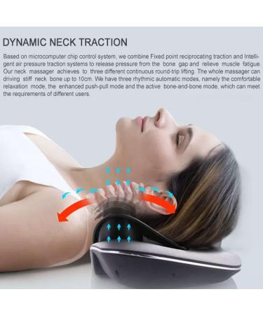 CCNGDS Neck Traction Massager - 3 Gears & 12 Strengths Heating Capacity for Pain Relief & Muscle Relaxation - International Shipping Available - Buy Online on GoSupps.com