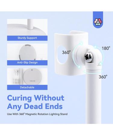 SAVILAND 12W LED UV Nail Lamp Kit - Portable Mini Nail Dryer with Magnetic Stand LCD Screen & 2-Timer Modes for DIY Manicure - USB Rechargeable & Wireless for Gel Nails - Buy Online on GoSupps.com