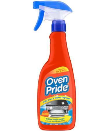 2X Oven Pride Daily Oven and Kitchen Degreaser Spray- 2X 500ml- Removes Tough Grease from Ovens Hobs Extractors Kitchen Surfaces - with Scrubbing Pad 2X Oven Pride Degreaser Spray + Scrubbing Pad - Buy Online on GoSupps.com